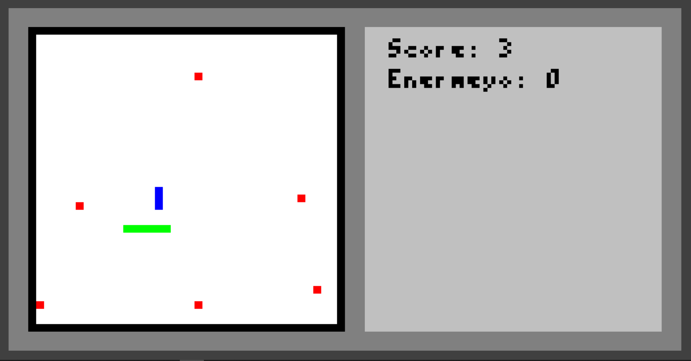 Screenshot of snek game.